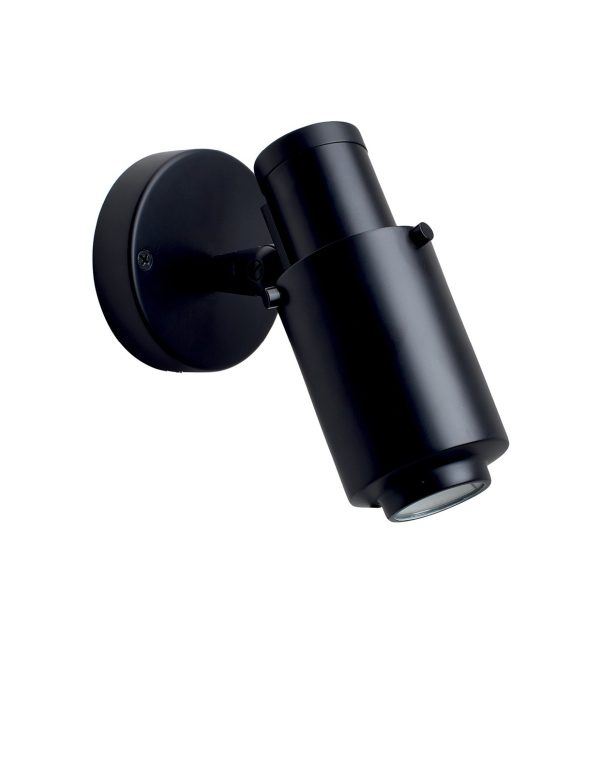 Billede af DCW Editions Biny Spot LED Væg- og loftlampe Ø: 6,5 cm - Sort/Sort