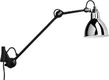 Billede af DCW Editions Lampe Gras N222 Væglampe Rund H: 40cm - Sort/Krom