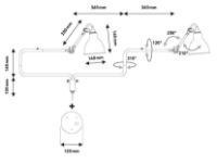 Billede af DCW Editions Lampe Gras N303 Væglampe Rund L: 92cm - Sort/Rå Kobber