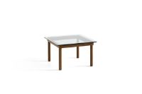 Billede af HAY Kofi Table 60x60 cm - Solid Walnut / Clear Glass