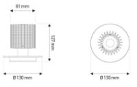 Billede af DCW Editions Mantis In The Sun 130 Bordlampe LED Ø: 13 cm - Sølv/Sølv