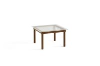 Billede af HAY Kofi Table 60x60 cm - Solid Walnut / Clear Redded Glass