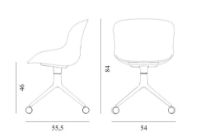 Billede af Normann Copenhagen Hyg Drejestol SH: 46 cm - Sort/Aluminium