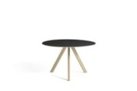 Billede af HAY CPH 20 Round Table Ø: 120 cm - Lacquered Solid Oak/Black Linoleum