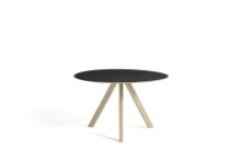 Billede af HAY CPH 20 Round Table Ø: 120 cm - Lacquered Solid Oak/Black Linoleum