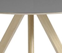 Billede af HAY CPH 20 Round Table Ø: 120 cm - Lacquered Solid Oak/Grey Linoleum