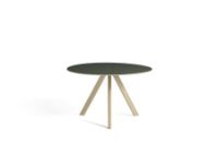 Billede af HAY CPH 20 Round Table Ø: 120 cm - Lacquered Solid Oak/Green Linoleum
