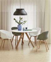 Billede af HAY CPH 20 Round Table Ø: 120 cm - Lacquered Solid Oak/White Laminate