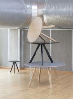 Billede af HAY CPH 20 Round Table Ø: 90 cm - Lacquered Solid Oak/Green Linoleum 