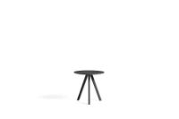 Billede af HAY CPH 20 Round Table Ø: 50 cm - Black Lacquered Solid Oak/Black Linoleum 