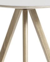 Billede af HAY CPH 20 Round Table Ø: 50 cm - Lacquered Solid Oak/Off White Linoleum