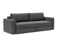 Billede af Innovation Living Black Label ILB 401 Sovesofa m. Armlæn 150-200 cm - Mahoga Seal Grey/Mat Sort 