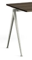 Billede af HAY Pyramide Table 01 140x75 cm - Beige Powder Coated Steel/Smoked Oak