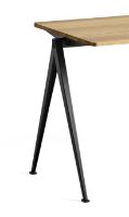 Billede af HAY Pyramide Table 01 140x65 cm - Black Powder Coated Steel/Clear Lacquered Oak