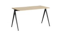 Billede af HAY Pyramide Table 01 140x65 cm - Black Powder Coated Steel/Matt Lacquered Oak