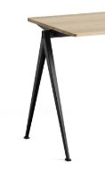 Billede af HAY Pyramide Table 01 140x65 cm - Black Powder Coated Steel/Matt Lacquered Oak