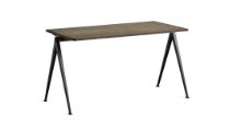 Billede af HAY Pyramide Table 01 140x65 cm - Black Powder Coated Steel/Smoked Oak