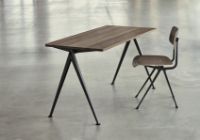 Billede af HAY Pyramide Table 01 140x65 cm - Black Powder Coated Steel/Smoked Oak