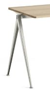 Billede af HAY Pyramide Table 01 140x65 cm - Beige Powder Coated Steel/Matt Lacquered Oak