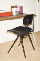 Billede af HAY Pyramide Table 01 140x65 cm - Beige Powder Coated Steel/Matt Lacquered Oak