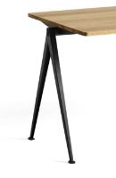 Billede af HAY Pyramide Table 01 140x75 cm - Black Powder Coated Steel/Clear Lacquered Oak