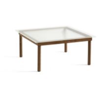 Billede af HAY Kofi Table 80x80 cm - Solid Walnut / Clear Reeded Glass