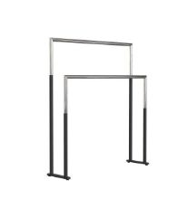 Billede af FROST NOVA2 Håndklædestander 1976 Dobbelt H: 75cm - Mat Sort/Poleret
