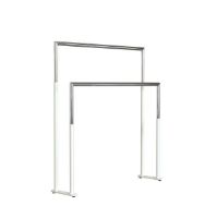 Billede af FROST NOVA2 Håndklædestander 1976 Dobbelt H: 75cm - Mat Hvid/Poleret