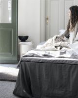 Billede af By Nord Gunhild Sengekappe 210x280 cm - Coal OUTLET