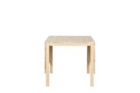 Billede af Haslev Klassik 3E Spisebord m. 2 Klapper 75x75 cm - Hvidolieret Eg