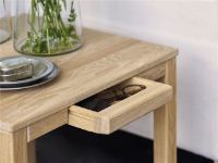 Billede af Haslev Klassik 2B Lampebord m. Skuffe 60x60 cm - Hvidolieret Eg