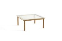 Billede af HAY Kofi Table 80x80 cm - Solid Oak / Clear Reeded Glass