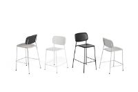 Billede af HAY Soft Edge 90 Bar Stool High SH: 75 cm - Black Lacquered/Black Powder Coated Steel