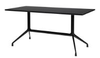 Billede af HAY AAT10 Table 180x105x74 cm - Black Powder Coated Aluminium/Black Linoleum