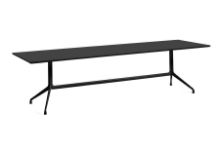 Billede af HAY AAT10 Table 280x105 cm - Black Powder Coated Aluminium/Black Linoleum
