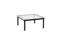 Billede af HAY Kofi Table 80x80 cm - Black Solid Oak / Clear Reeded Glass