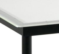 Billede af HAY Kofi Table 80x80 cm - Black Solid Oak / Clear Reeded Glass