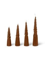 Billede af Ferm Living Twisted Candles Set of 4 H: 25 cm - Amber OUTLET