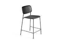 Billede af HAY Soft Edge 90 Bar Stool Low w. Seat Upholstery SH: 65 cm - Remix 173/Black Lacquered/Black Powder Coated Steel