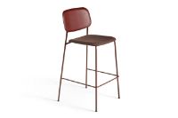 Billede af HAY Soft Edge 90 Bar Stool High w. Seat Upholstery SH: 75 cm - Remix 373/Fall Red Stained/Fall Red Powder Coated Steel
