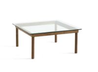 Billede af HAY Kofi Table 80x80 cm - Solid Walnut / Clear Glass