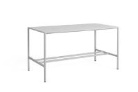 Billede af HAY New Order High Table 200x100 cm - Light Grey Powder Coated / Grey Linoleum