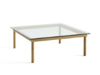 Billede af HAY Kofi Table 100x100 cm - Solid Oak / Clear Glass