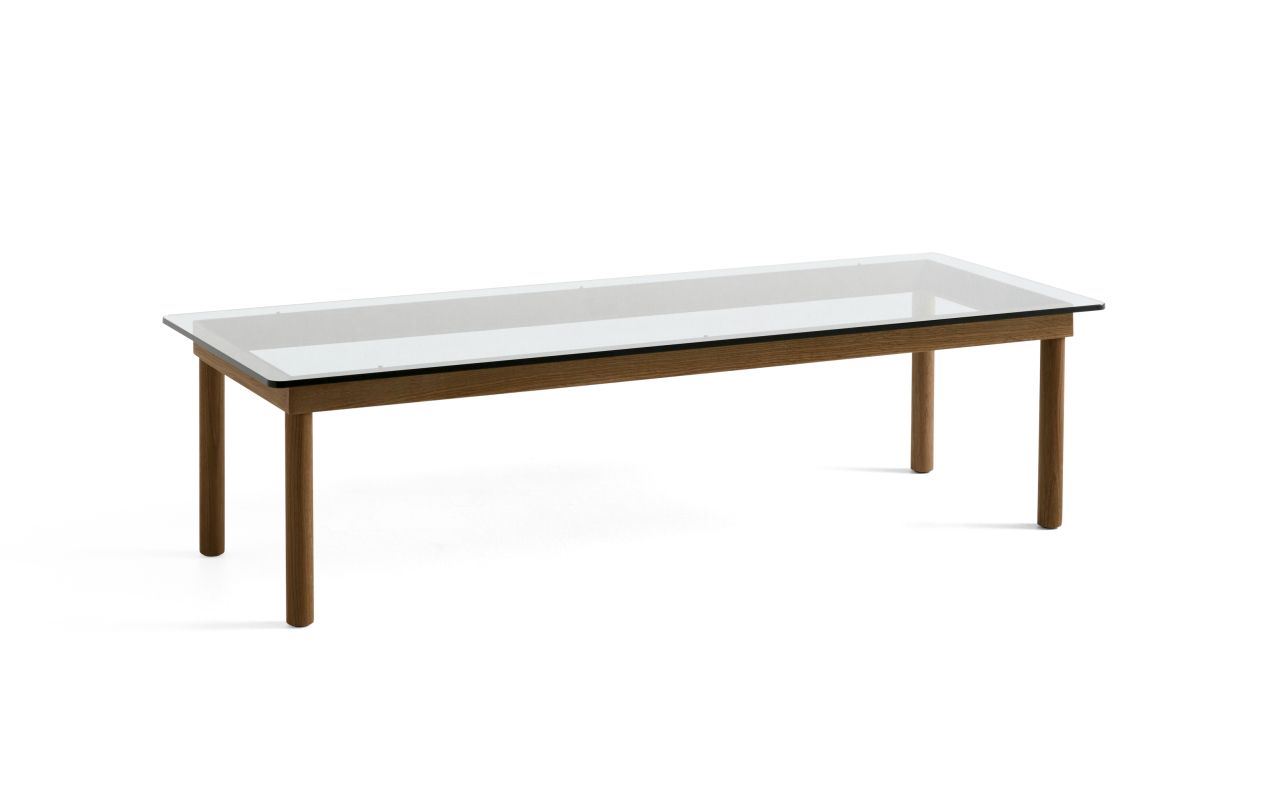 Billede af HAY Kofi Table 140x50 cm - Solid Walnut / Clear Glass