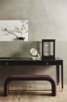 Billede af Nordal EMS Skrivebord med 2 skuffer 179x90 cm - Black Wood 