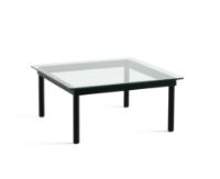 Billede af HAY Kofi Table 80x80 cm - Black Solid Oak / Clear Glass