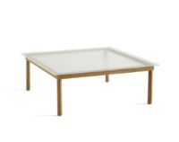 Billede af HAY Kofi Table 100x100 cm - Solid Oak / Clear Reeded Glass