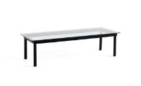 Billede af HAY Kofi Table 140x50 cm - Black Solid Oak / Clear Glass