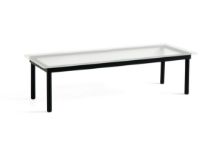 Billede af HAY Kofi Table 140x50 cm - Black Solid Oak / Clear Reeded Glass