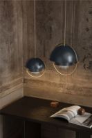 Billede af GUBI Private Desk 120x60 cm - Brown/Black Stained Veneer 